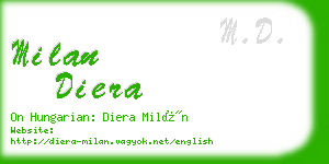 milan diera business card